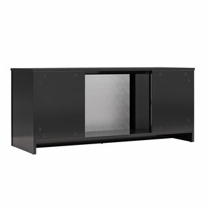 Ameriwood Home Torrick LED Fireplace 55" TV Stand with Crystal Insert - Black