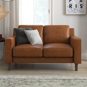DHP Brynn Loveseat - Camel Faux Leather