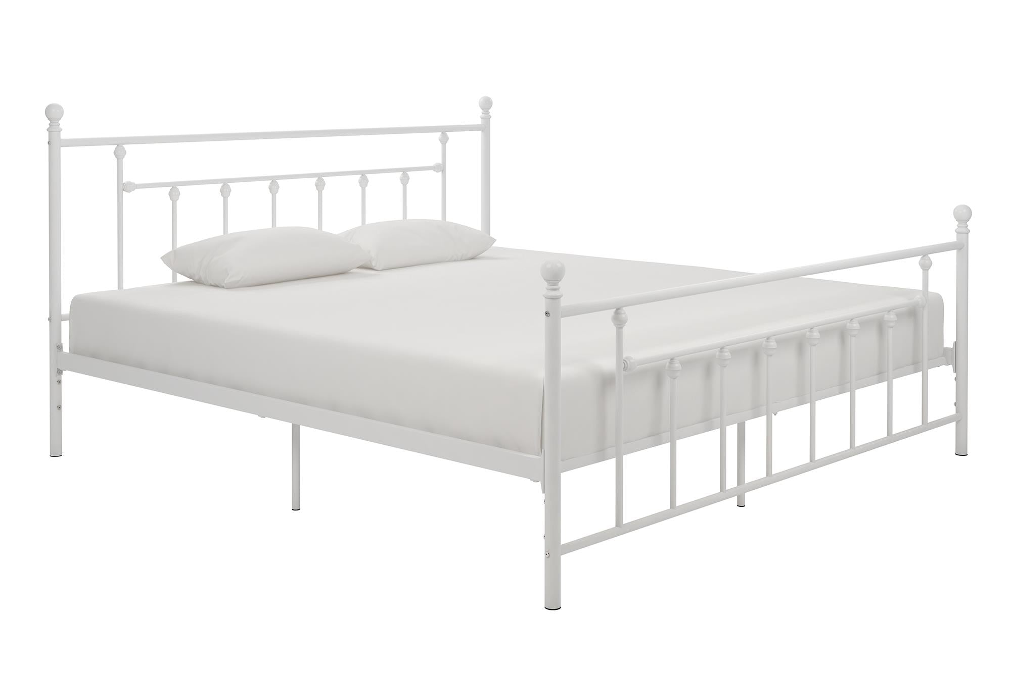 DHP Manila Metal Bed Frame - White - King