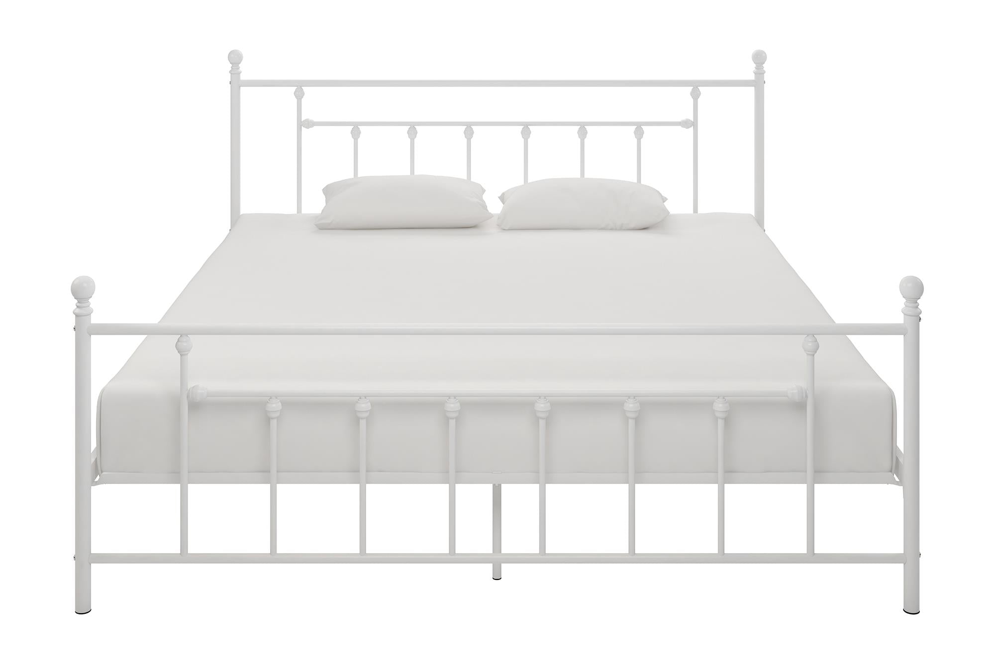 DHP Manila Metal Bed Frame - White - King