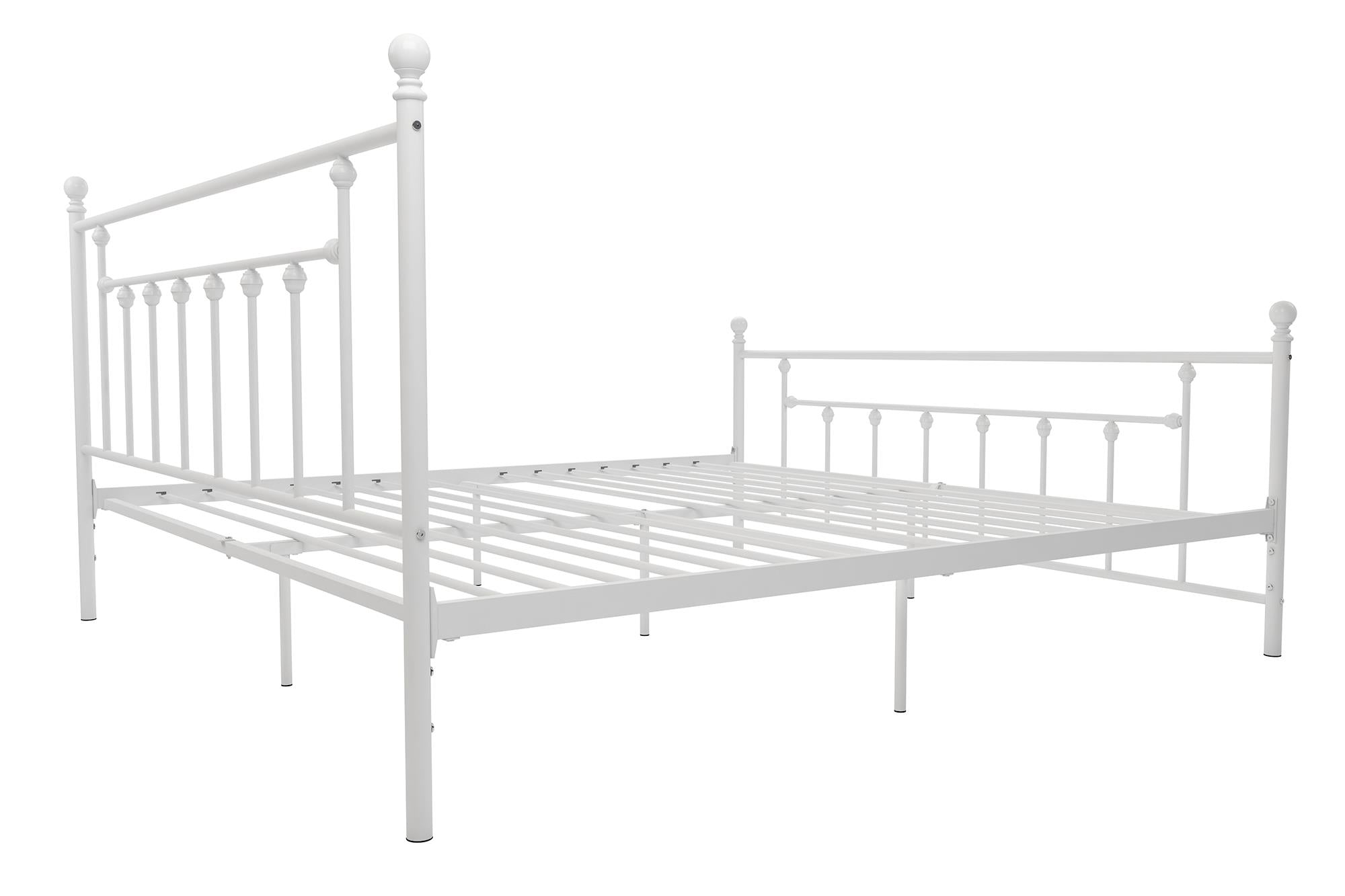 DHP Manila Metal Bed Frame - White - King