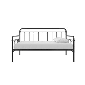 DHP Locky Metal Daybed with Pop Up Trundle - Black - Full-Over-Twin