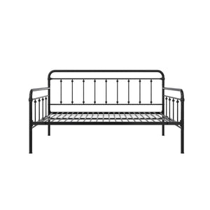 DHP Locky Metal Daybed with Pop Up Trundle - Black - Full-Over-Twin