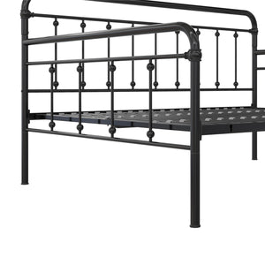 DHP Locky Metal Daybed with Pop Up Trundle - Black - Full-Over-Twin