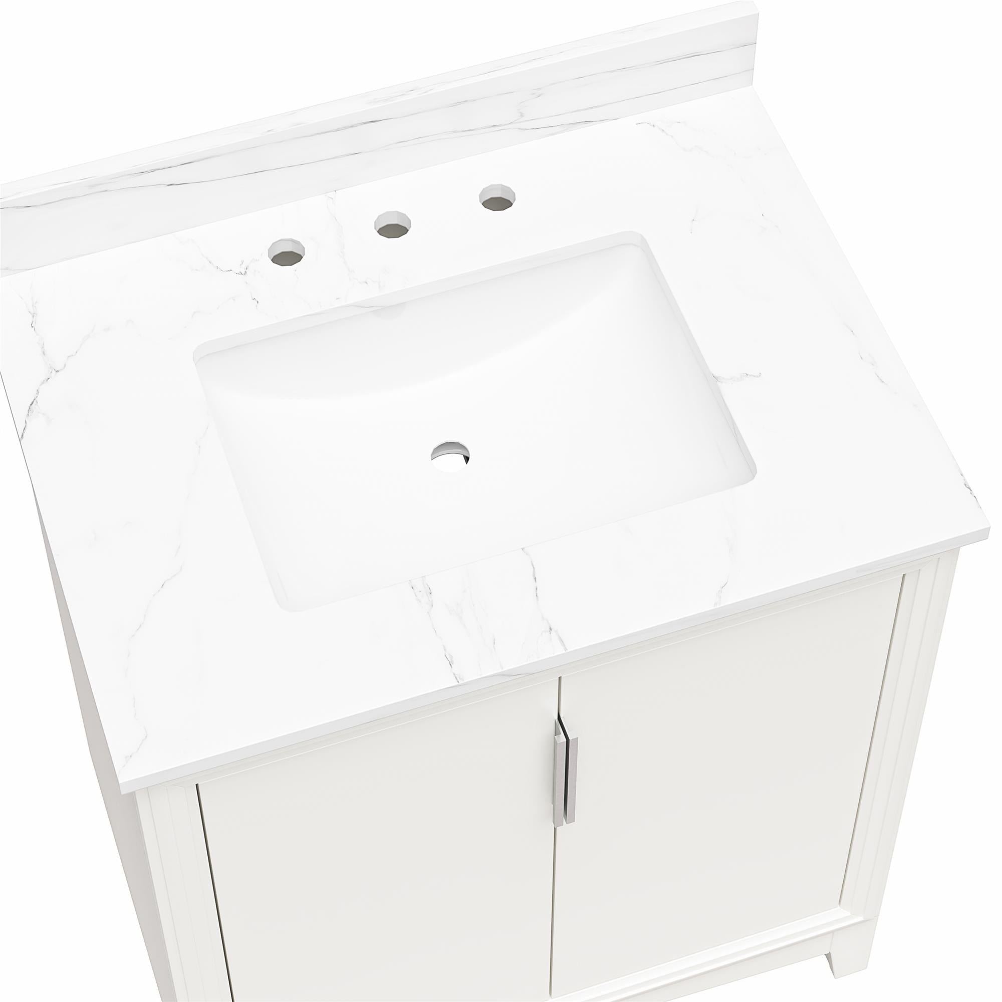 RealRooms Hannson 30" Bathroom Vanity with Sink - White - 30"