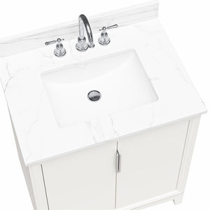 RealRooms Hannson 30" Bathroom Vanity with Sink - White - 30"