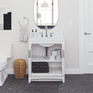 RealRooms Hannson 30" Bathroom Vanity with Sink - White - 30"