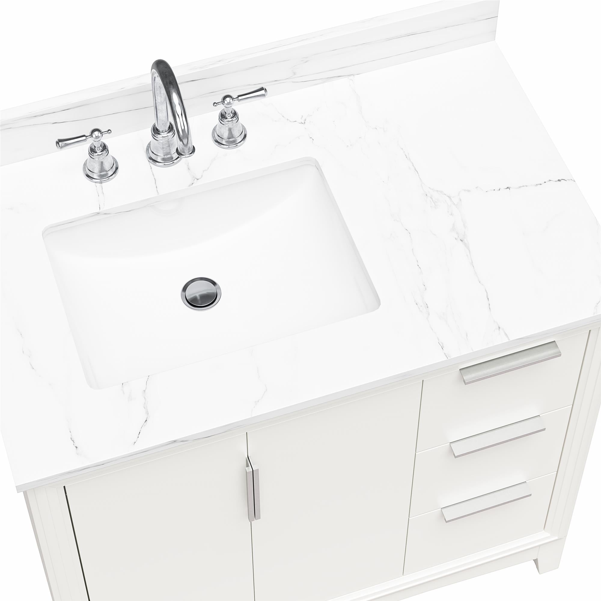 RealRooms Hannson 36" Bathroom Vanity with Sink - White - 36"