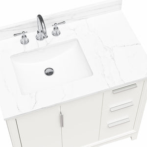 RealRooms Hannson 36" Bathroom Vanity with Sink - White - 36"