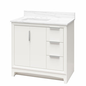 RealRooms Hannson 36" Bathroom Vanity with Sink - White - 36"
