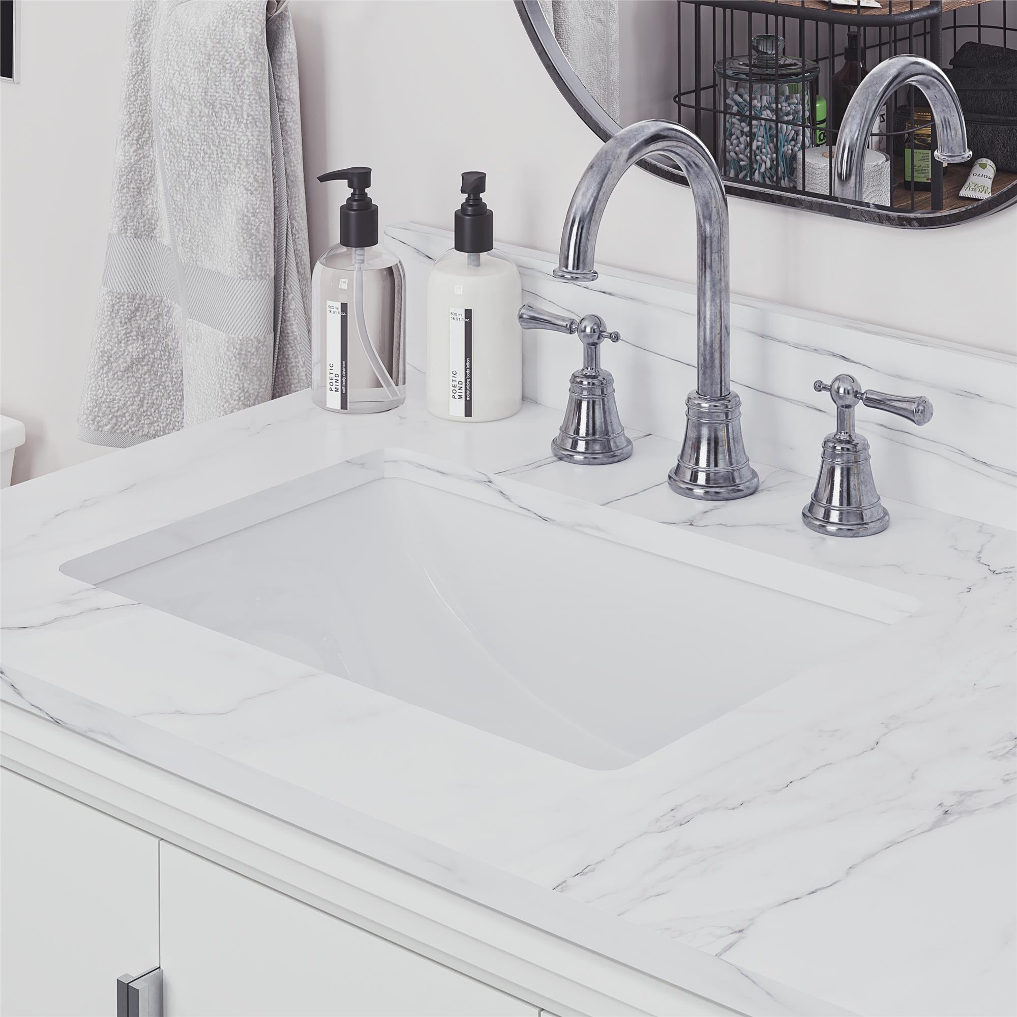 RealRooms Hannson 36" Bathroom Vanity with Sink - White - 36"
