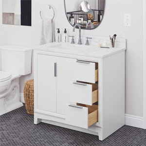 RealRooms Hannson 36" Bathroom Vanity with Sink - White - 36"