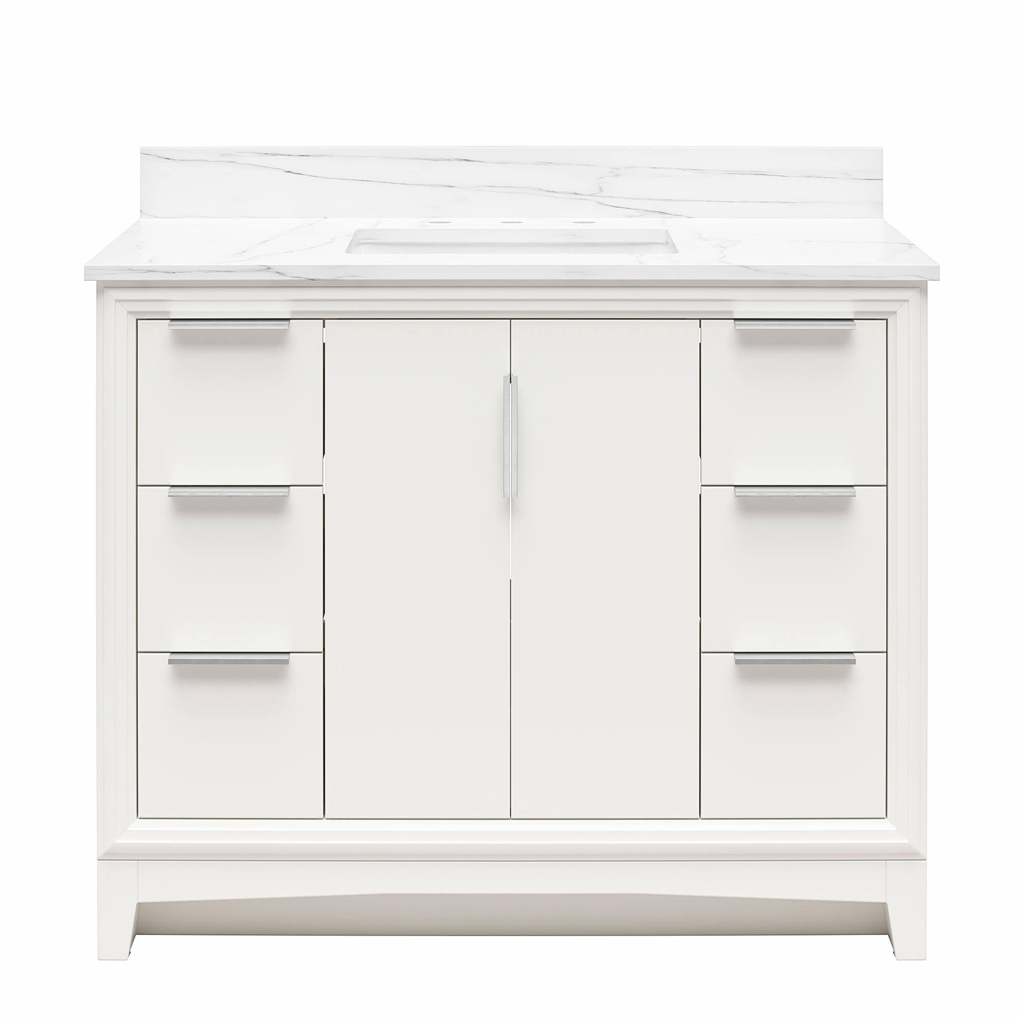 RealRooms Hannson 42" Bathroom Vanity with Sink - White - 42"