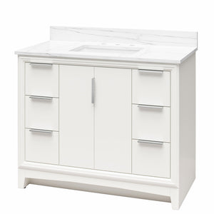 RealRooms Hannson 42" Bathroom Vanity with Sink - White - 42"