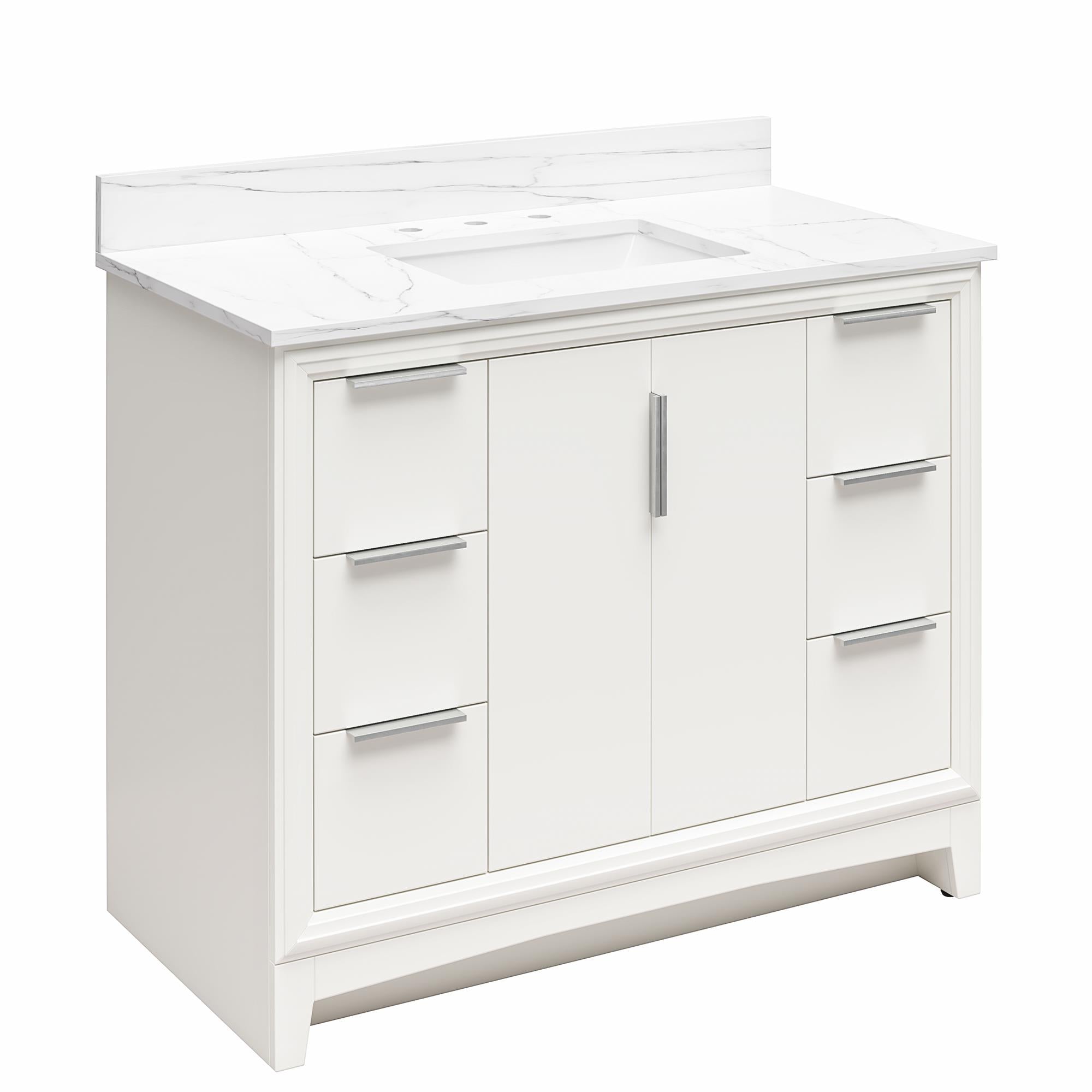 RealRooms Hannson 42" Bathroom Vanity with Sink - White - 42"