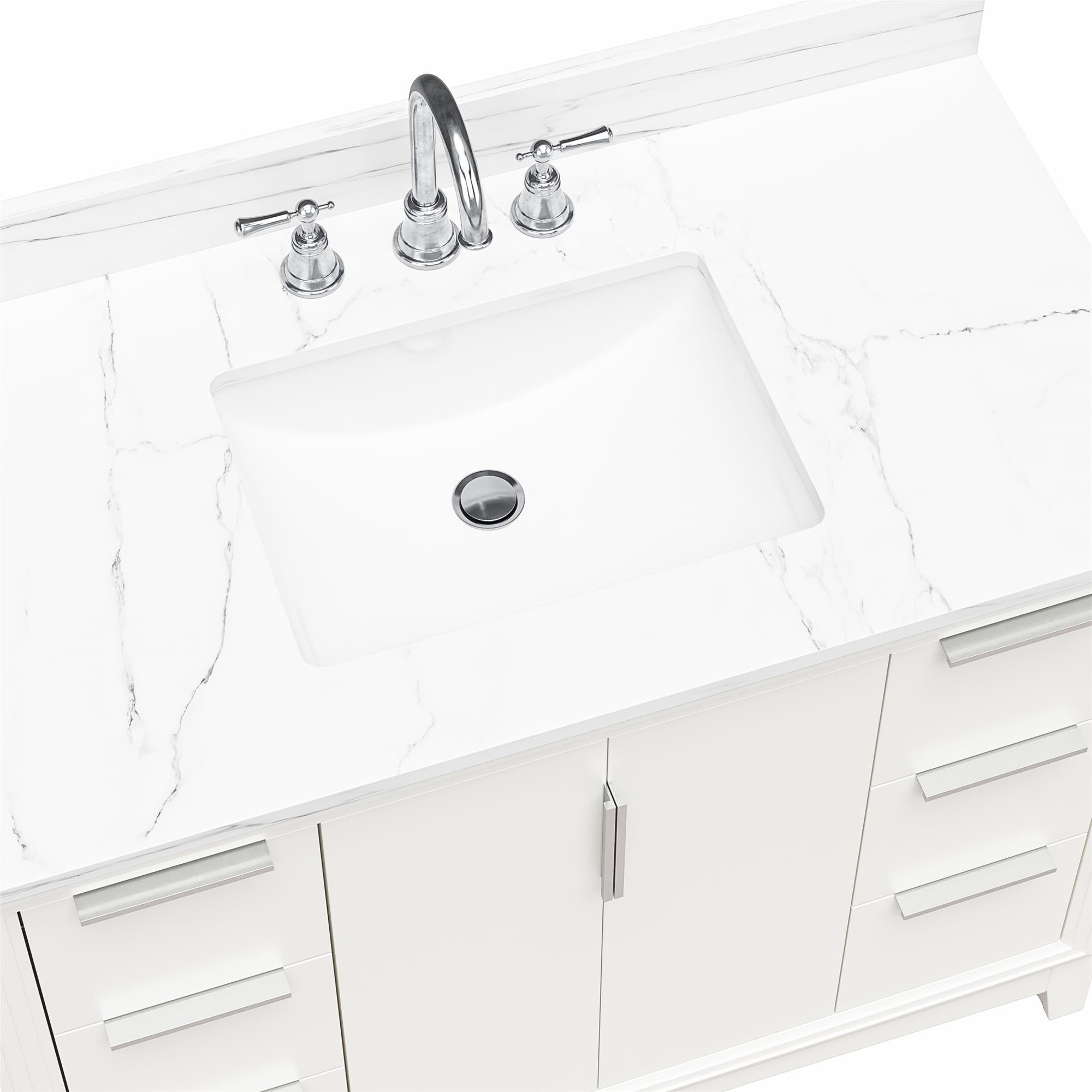 RealRooms Hannson 42" Bathroom Vanity with Sink - White - 42"