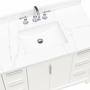 RealRooms Hannson 42" Bathroom Vanity with Sink - White - 42"
