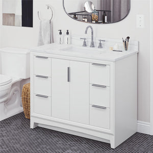 RealRooms Hannson 42" Bathroom Vanity with Sink - White - 42"