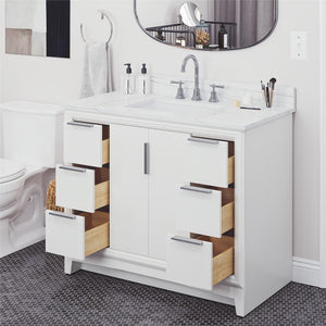 RealRooms Hannson 42" Bathroom Vanity with Sink - White - 42"