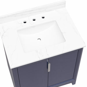 RealRooms Hannson 30" Bathroom Vanity with Sink - French Blue - 30"