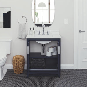 RealRooms Hannson 30" Bathroom Vanity with Sink - French Blue - 30"
