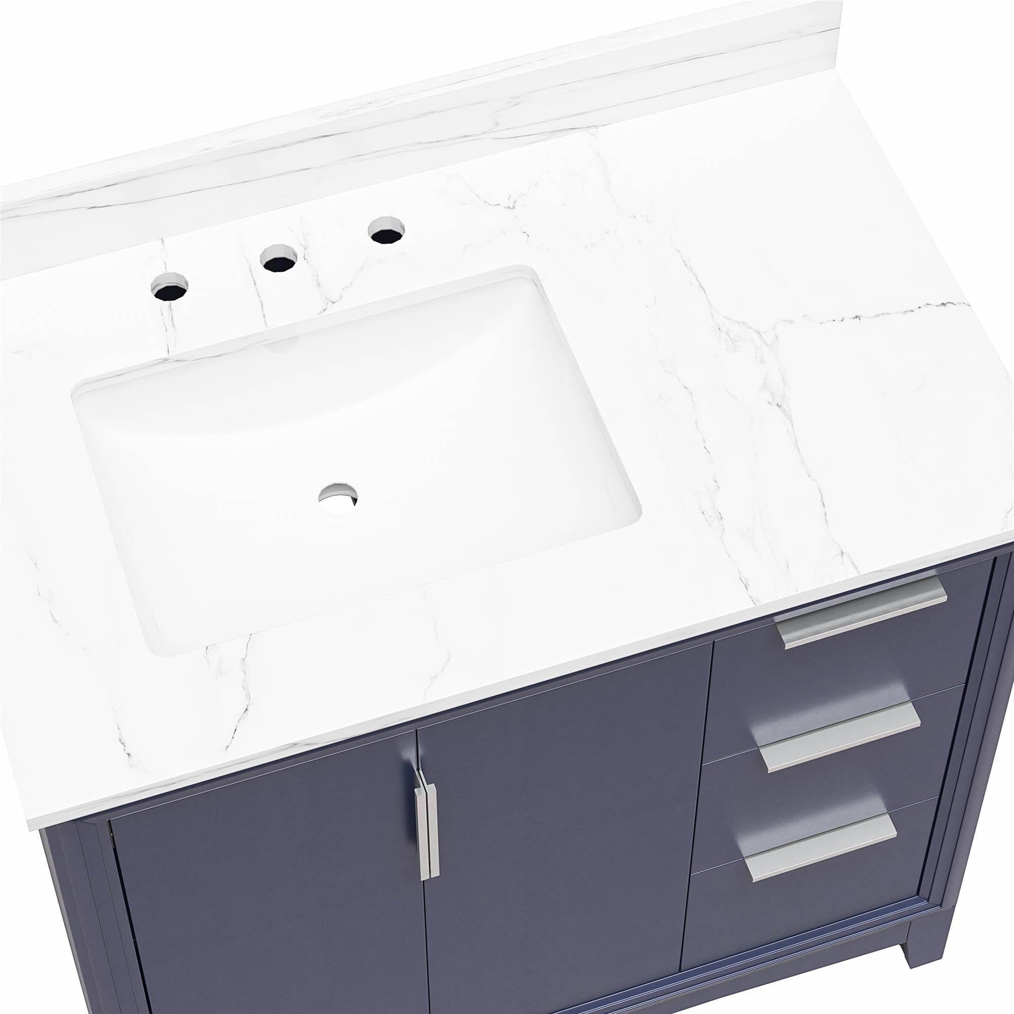 RealRooms Hannson 36" Bathroom Vanity with Sink - French Blue - 36"