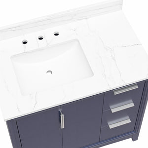 RealRooms Hannson 36" Bathroom Vanity with Sink - French Blue - 36"