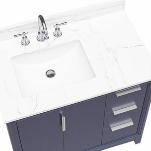 RealRooms Hannson 36" Bathroom Vanity with Sink - French Blue - 36"