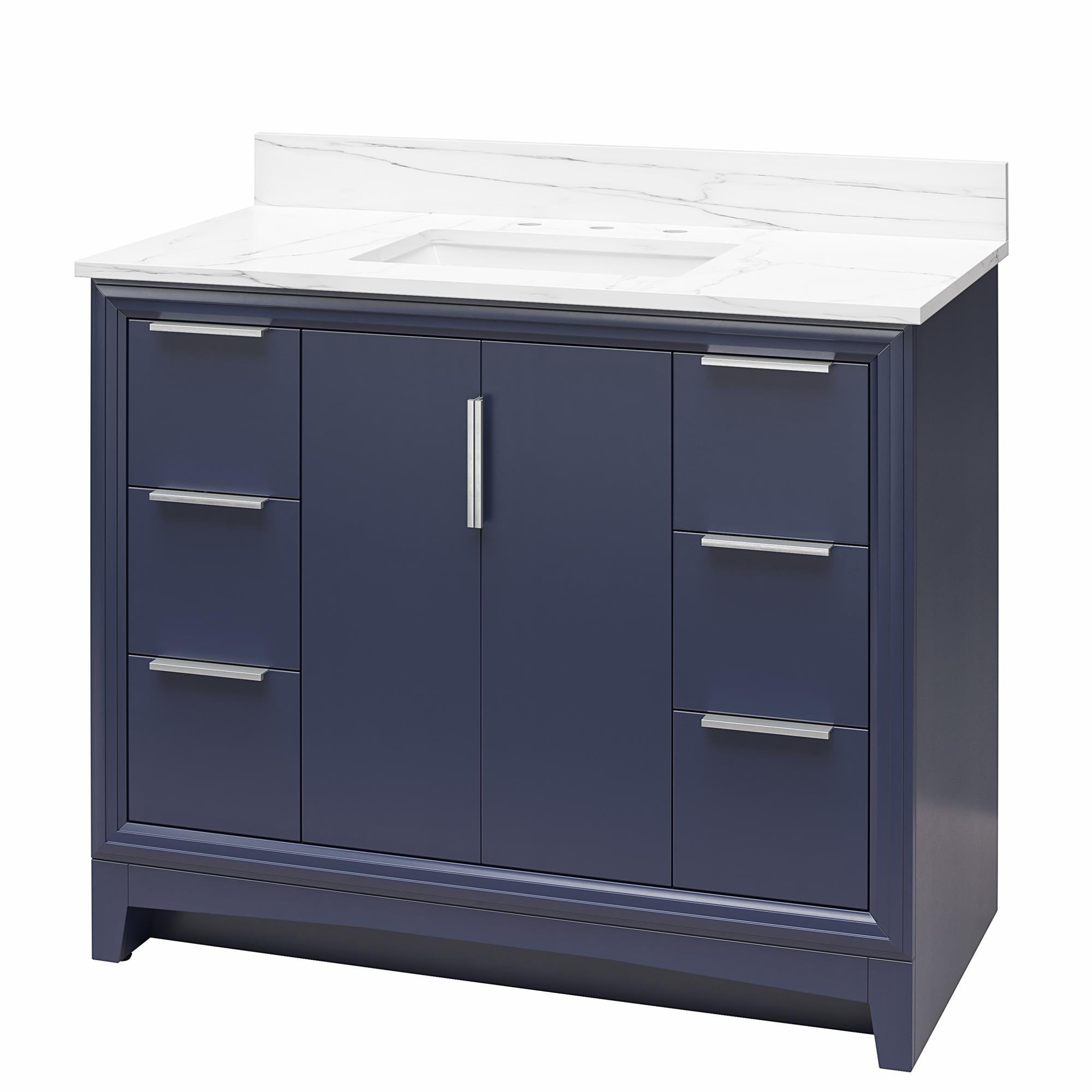RealRooms Hannson 42" Bathroom Vanity with Sink - French Blue - 42"