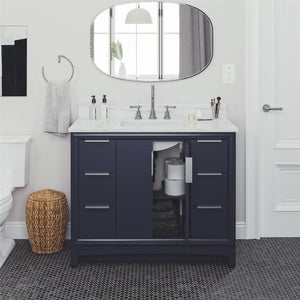 RealRooms Hannson 42" Bathroom Vanity with Sink - French Blue - 42"