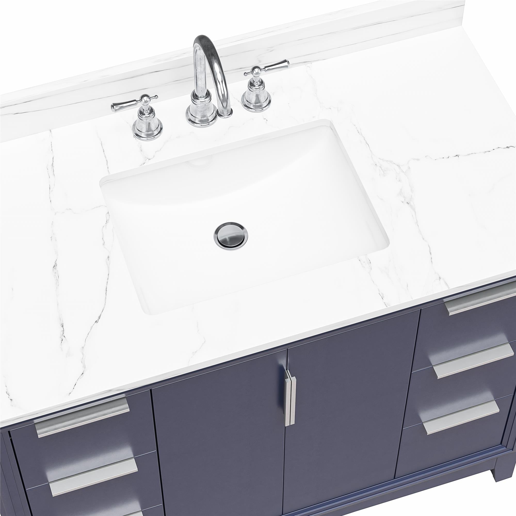 RealRooms Hannson 42" Bathroom Vanity with Sink - French Blue - 42"