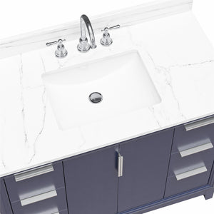RealRooms Hannson 42" Bathroom Vanity with Sink - French Blue - 42"
