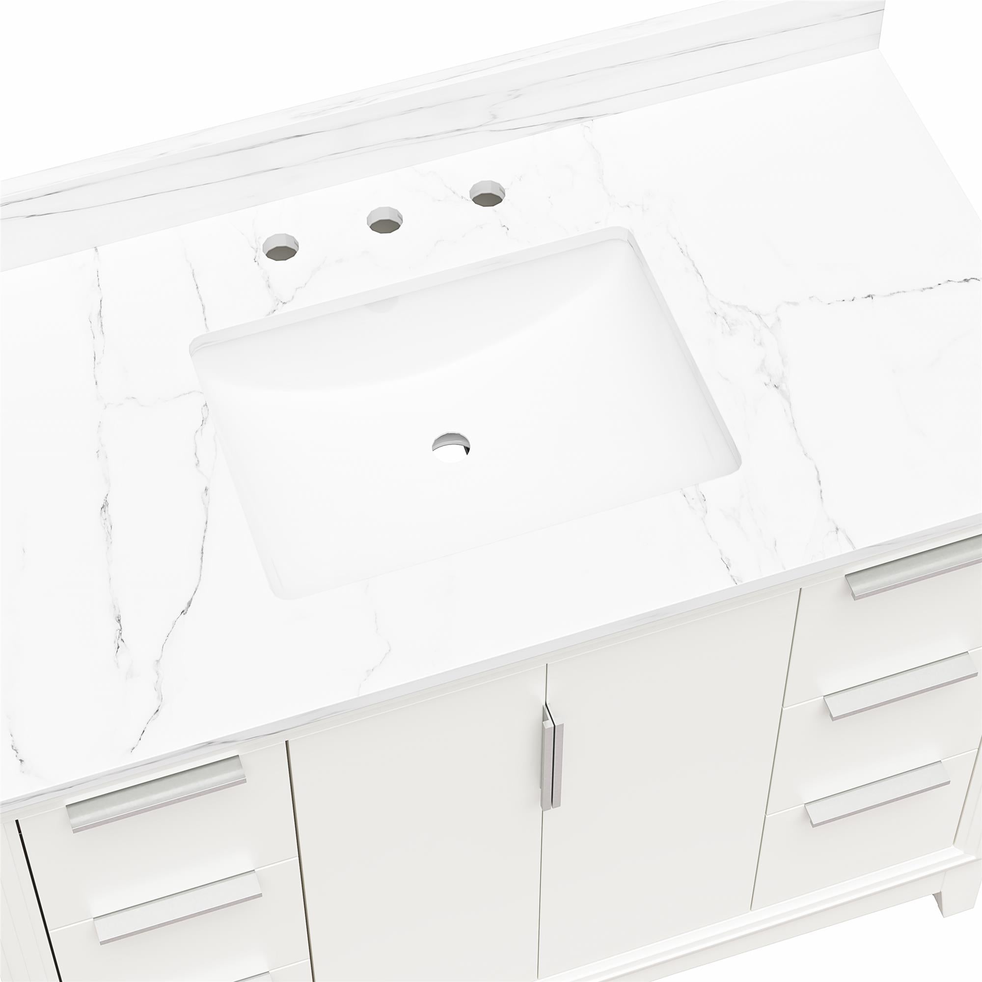RealRooms Hannson 42" Bathroom Vanity with Sink - White - 42"