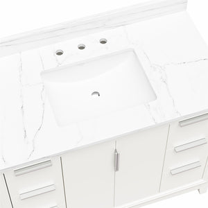 RealRooms Hannson 42" Bathroom Vanity with Sink - White - 42"
