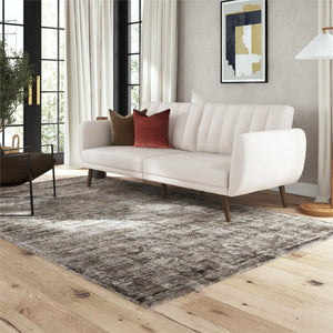 Novogratz Brittany Futon Sofa Bed - Ivory Boucle