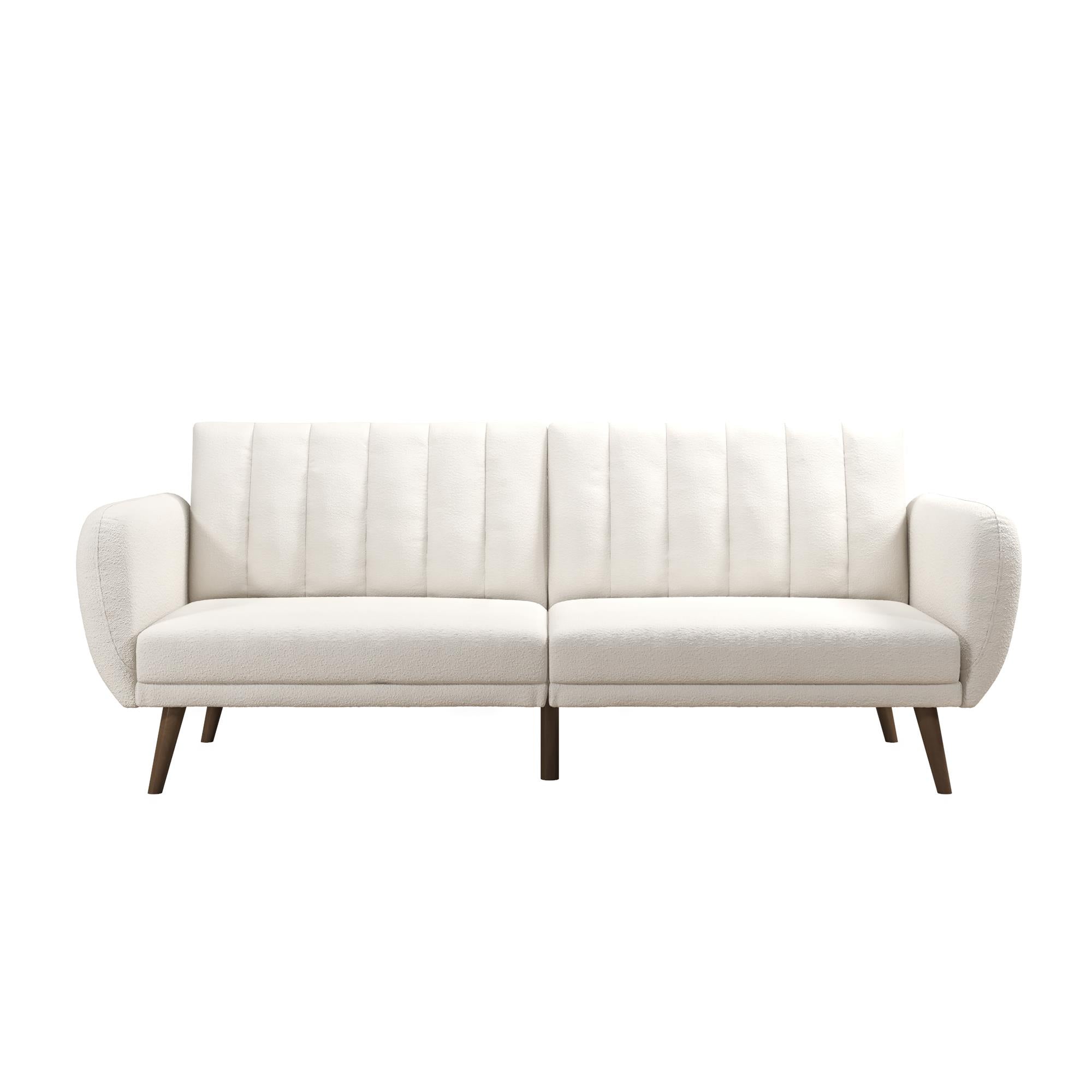 Novogratz Brittany Futon Sofa Bed - Ivory Boucle