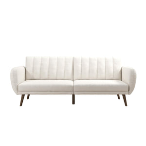 Novogratz Brittany Futon Sofa Bed - Ivory Boucle