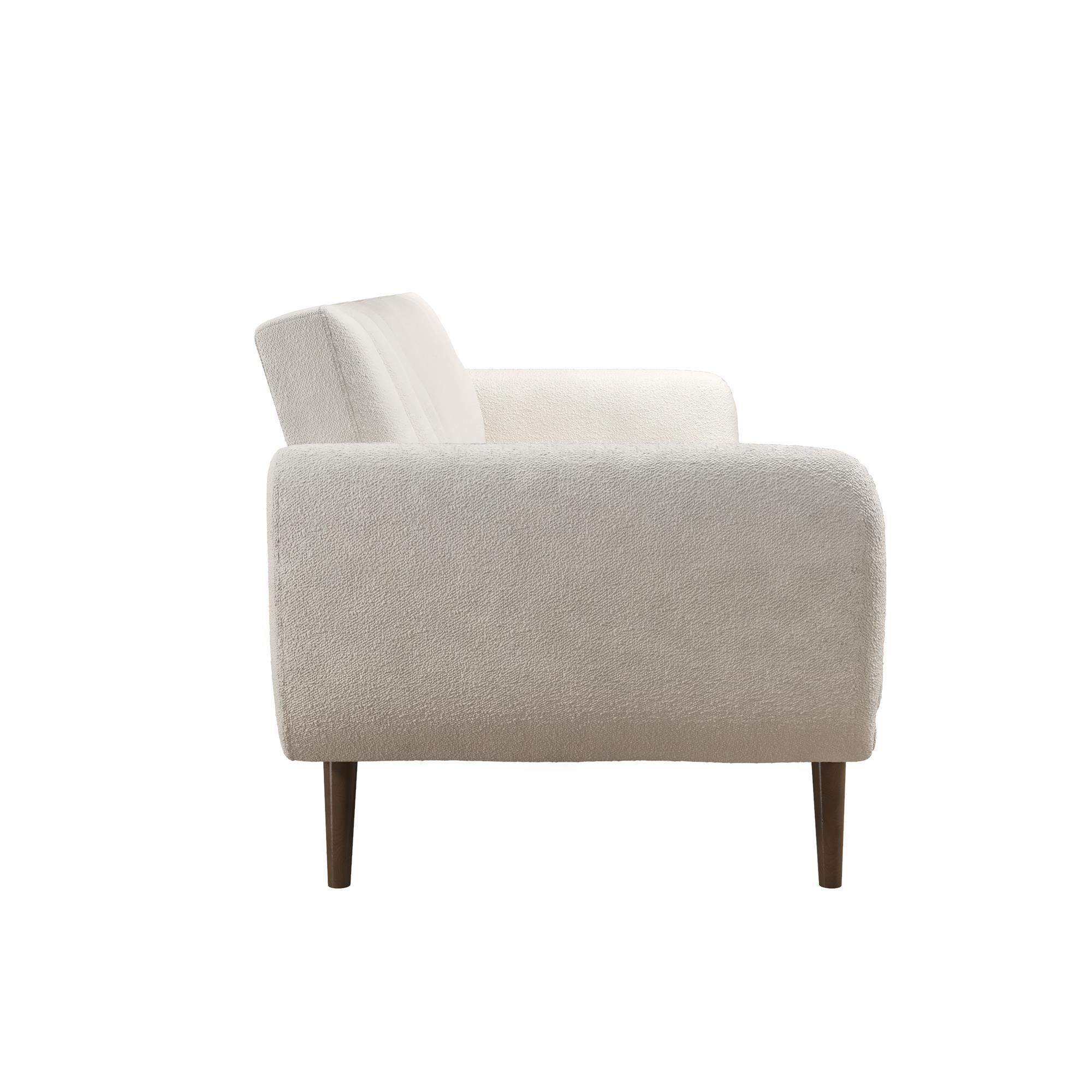 Novogratz Brittany Futon Sofa Bed - Ivory Boucle