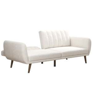 Novogratz Brittany Futon Sofa Bed - Ivory Boucle
