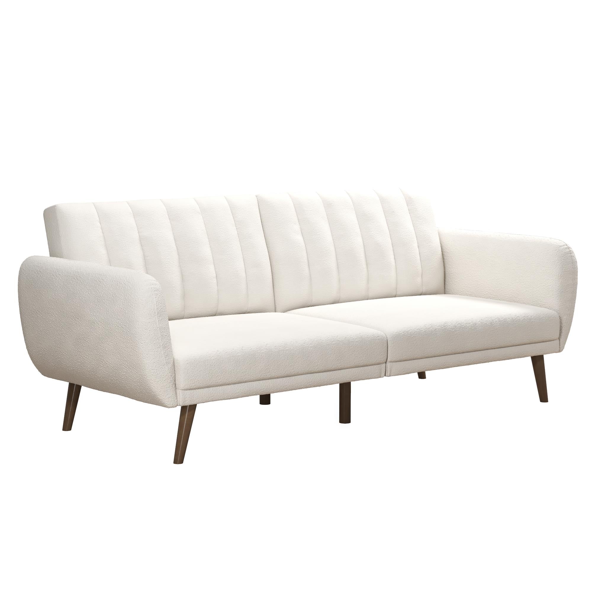 Novogratz Brittany Futon Sofa Bed - Ivory Boucle
