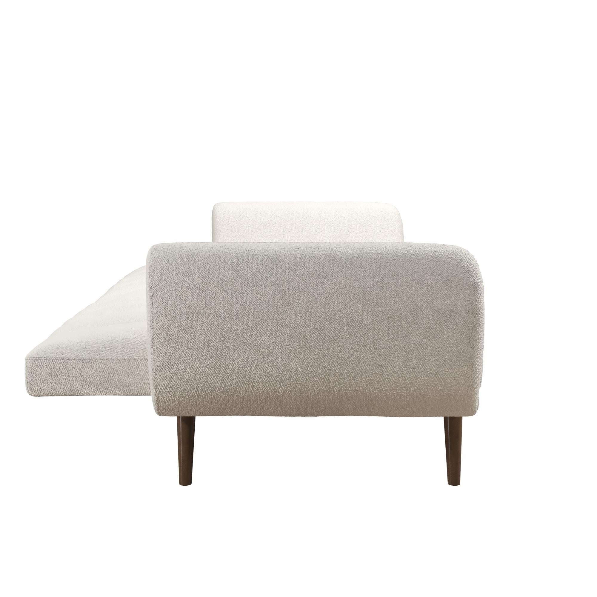 Novogratz Brittany Futon Sofa Bed - Ivory Boucle