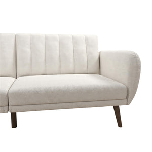 Novogratz Brittany Futon Sofa Bed - Ivory Boucle