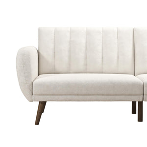Novogratz Brittany Futon Sofa Bed - Ivory Boucle