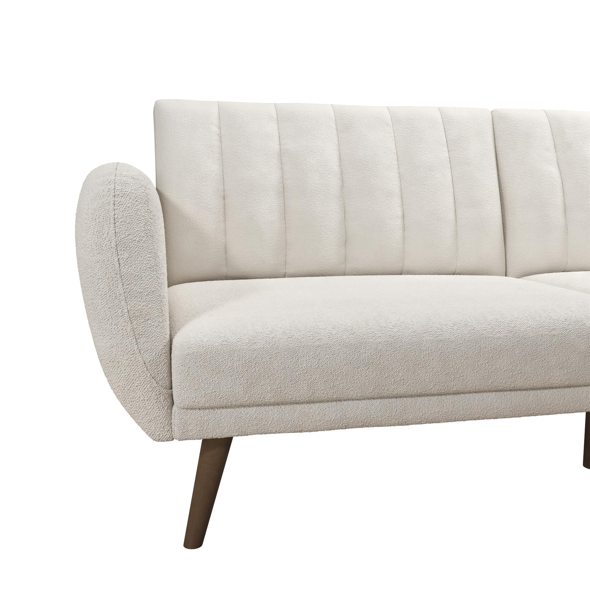 Novogratz Brittany Futon Sofa Bed - Ivory Boucle