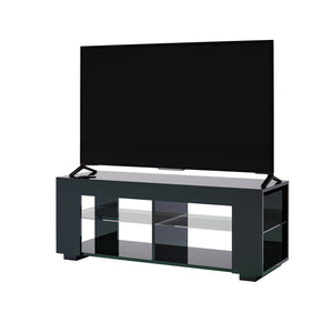 NTense LED TV Stand with Glass Shelves for TVs up to 55" - Black