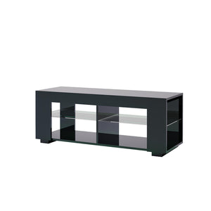 NTense LED TV Stand with Glass Shelves for TVs up to 55" - Black
