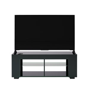 NTense LED TV Stand with Glass Shelves for TVs up to 55" - Black