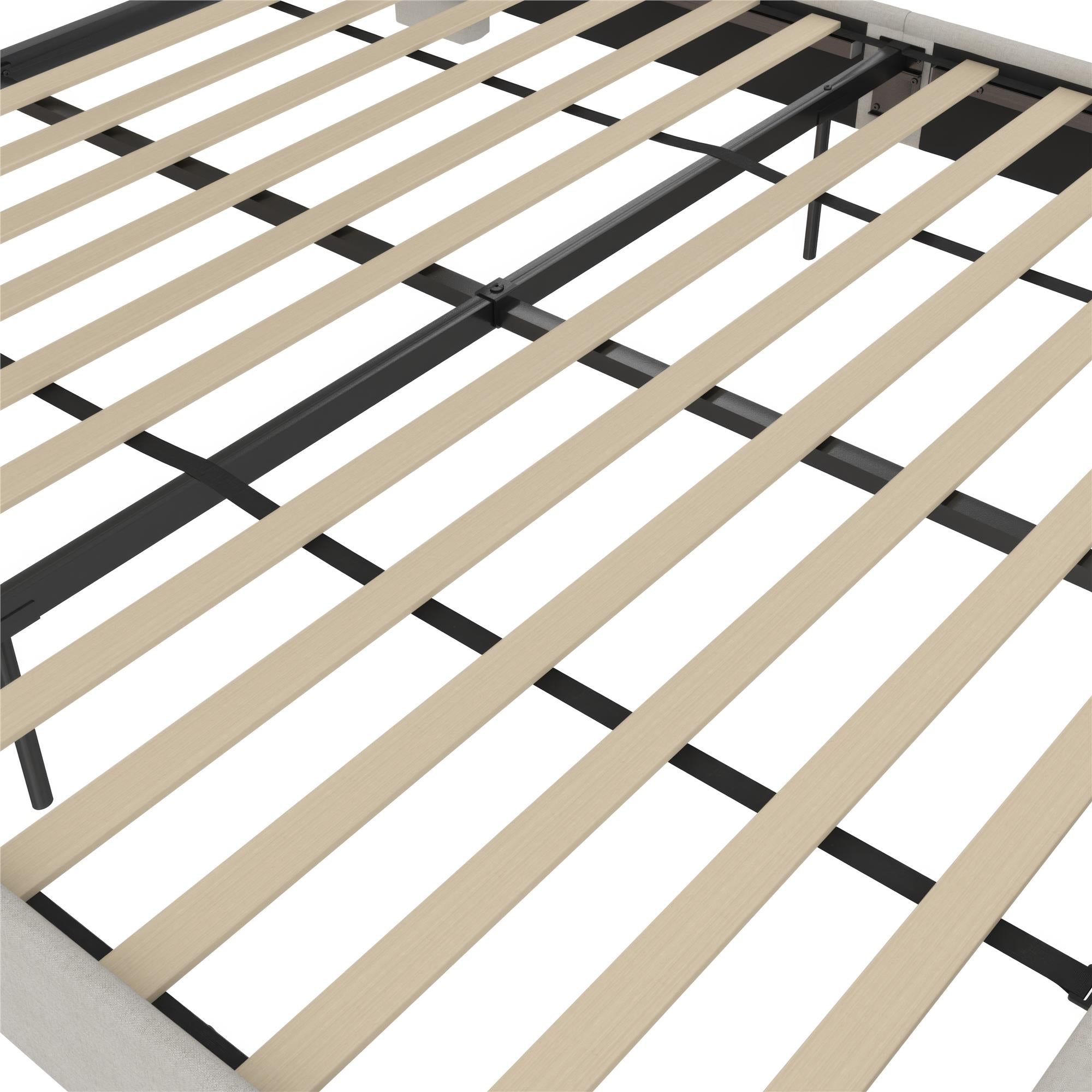 Mr. Kate Tess Upholstered Wingback Bed - Whiskey Gray Linen - King