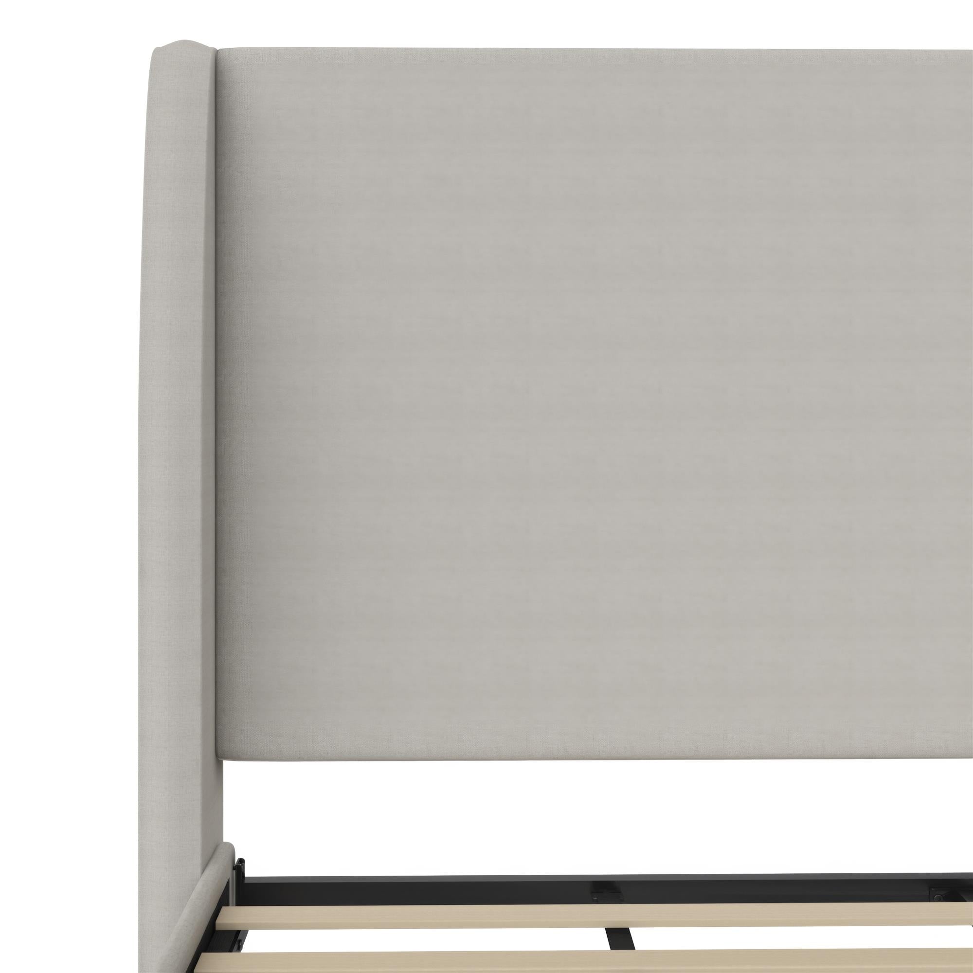 Mr. Kate Tess Upholstered Wingback Bed - Whiskey Gray Linen - King