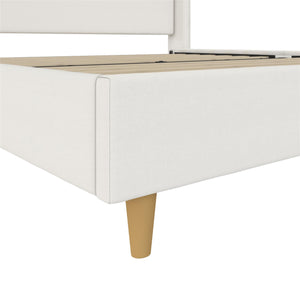 Mr. Kate Tess Upholstered Wingback Bed - Ivory Linen - King